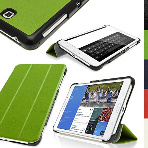 igadgitz Grün PU Ledertasche Hülle Smart Cover für Samsung Galaxy Tab 4 7.0″ SM-T230 mit Multi Winkelbetrachtung Stand + Displayschutzfolie - 2