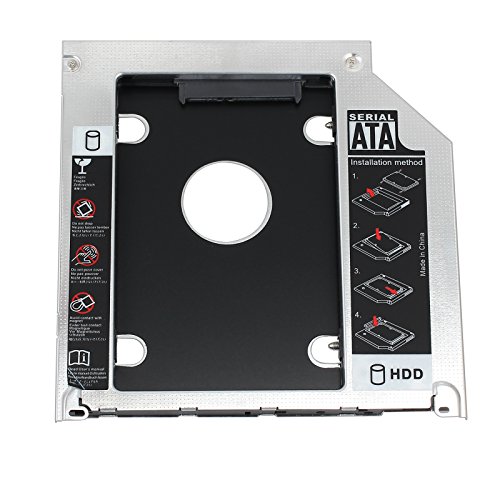 Proster Festplattenrahmen 2.5"SATA SSD HDD Caddy Laufwerkschacht für Apple MacBook Pro Unibody 13 15 17 SuperDrive DVD Laufwerk