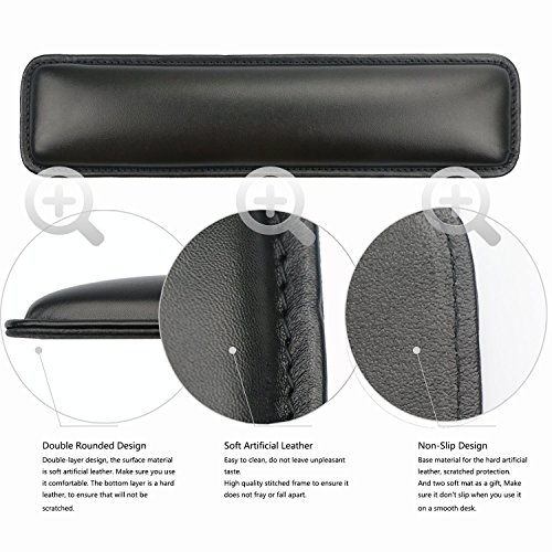 Flyox Gummi Tastatur Pad Handgelenkauflage mit Speicher Schaum für PC (Schwarz) - 3