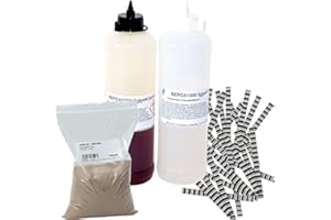 BEHA SYSTEMBAUSTOFFE Schnellreparaturharz BEPOX1000 + 30 Stk. Estrichklammern, 500g Quarzsand, Gießharz, Sanierharz, Rissharz, 600 ml