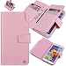 Produktbild Samsung Galaxy S5 Tasche, True Color® [Kartenhalter PRO] Premium Kunstleder Magnetverschluss Folio Tasche Handtasche Hülle Cover für das Galaxy S5 i9600 - Nude Rosa