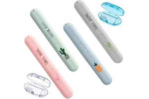 Nuyoah Etui Zahnbürste Zahnbürstenbox 4pcs Toothbrush Cover Dustproof Lightweight Portable Household Travel Reise Zahnbürste Outdoor Camping Zahnbürstenhülle (4 Farben)