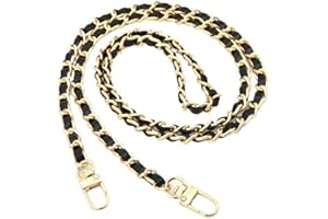 PAIKIUU 120cm/47.2in Handbag Chain Strap, Adjustable Gold Alloy Bag Chain with Metal Buckles Purse Chain Strap Replacement Chain for Shoulder Handbag Crossbody Bag