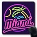 Produktbild Mousepads Lila Rosa Vice Retro Neon Miami Beach Palme S Grafik Su er Retrowave Synthwave Party Design Längliche Form Rutschfeste Gaming Mouse Pad Gummi Längliche Matte,Gummimatte 11,8"x 9,8"  3 mm D