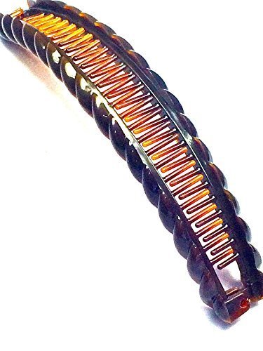 BROWN BANANA HAIR Clip Tort Large Barley Twist Clip Comb Ladies Hair Fish Grip Slide