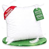 Welldora Feather Pillow, 1 Unit, 50 x 70, Bed and Sofa, 100% Feathers | Bed/Sofa Pillow | Particularly Fine Feathers | Moulda