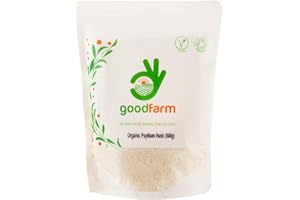 GoodFarm Organic Psyllium Husk 500g - Certified Organic, Premium Quality | 99% Purity | Vegan | Rich in Fibre | Excellent for Digestion