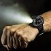 Produktbild dsstyle Super Hell Taschenlampe Lichter Electronic Watch Outdoor Sports USB wiederaufladbar Herren Armbanduhr Armband Lampe