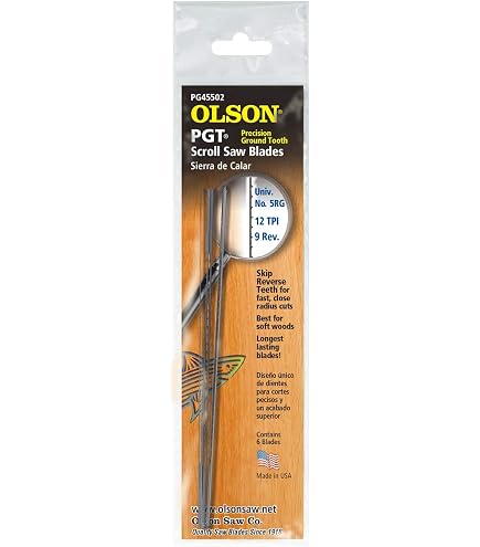 Lames De Scie à Chantourner Olson - Lot De 2 Lames à Denture Inversée Pour Coupe Propre Sans Éclats