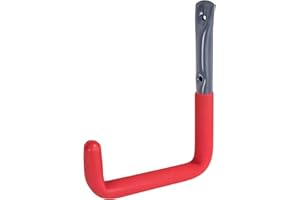 Alberts 802189 Crochet mural | en option de différentes tailles | gris, avec garniture caoutchouc rouge | diamètre Ø18 mm | 215 x 153 mm