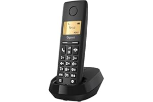 Gigaset PURE 120 - Telefono cordless - Protezione dalle chiamate indesiderate, Nero Antracite [Compatibile in IT, DE, FR, NL, BE, CHE, AUT]