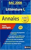 Image de Littérature L : Sujets corrigés