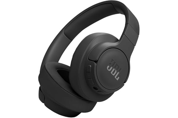 JBL Auriculares Tune 770 NC, auriculares circumaurales inalámbricos con cancelación de ruido adaptativa, Bluetooth y 70 horas de batería, negro