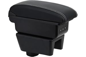 OYHCM Reposabrazos Central para Seat Ibiza 6J IV 2008-2017 Apoyabrazos con Doble Almacenamiento, Fácil de Instalar, Consola Central para Coche, Accesorio Personalizado Negro