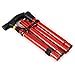 Price comparison product image Beito Adjustable Aluminum Metal Walking Stick Folding Collapsible Travel Cane with Non-slip Rubber Base(Red)