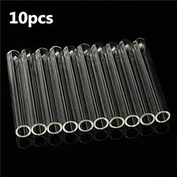 ExcLent 10Pcs 12X100Mm Laboratoire Chimie Verrerie Tubes À Essai D'Enseignement De Verre De Borosilicate