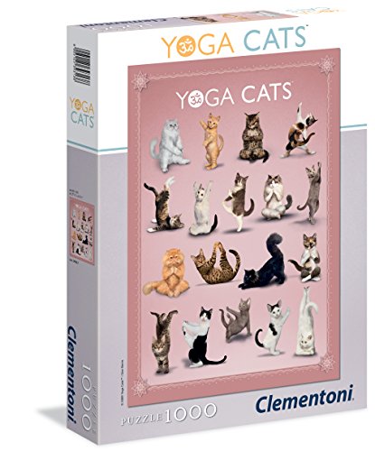 Preisvergleich Produktbild Clementoni 39313.8 - Poster Puzzle - Yoga Cats, 1000-Teilig