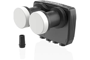 DUR-line Monoblock Unicable LNB 6° – Astra 19,2°E + Hotbird 13°E – 24 uczestników i 2 satelity (MB6-UK) – podwójny LNC z funkcją jednego kabla – Full HD, 4K, 8K, 3D – odporny na warunki atmosferyczne