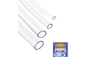 BBYPP Tubo Trasparente Set, 2mm 3mm 4mm 5mm ID, 12metri di lunghezza, Tubo Flessibile in Plastica Flessibile Set per Riparazione Domestica Acquario
