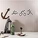 Produktbild Huaden 5pcs 53 cm * 16,9 cm Schwimmen Bike and Run wandaufkleber PVC Gym Extreme Sport Wohnzimmer das Schlafzimmer
