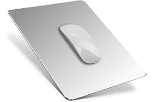 YiYunTE Alfombrilla de Ratón Aluminio Gaming PC Alfombrilla para Ratón Metalica Mouse Pad con Base PU Goma Impermeable Cojín de Ratón Lavable Antideslizante Mousepad para Ordenador Portátil Oficina