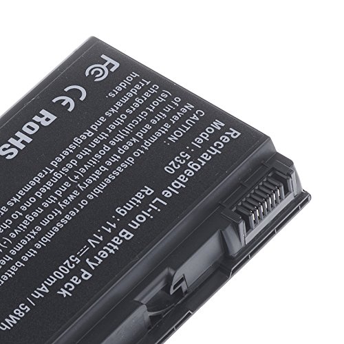 Vinteky® Li-ion 11,10 Volt 5200mAh Ersatz Batterie für Acer Extensa 5000, 5120, 5210, 5220, 5420, 5430, 5610, 5620, 5620G, 5630, 5630Z, 5630EZ 7120, 7220, 7420, 7620 Acer TravelMate 5220, 5230, 5310, 5320, 5520, 5530, 5530G, 5710, 5720 7220, 7320, 7520 Teilnummer: BT.00603.029, BT.00604.015, BT.00605.014, BT.00607.008, CONIS71, GRAPE32, LIP6232ACPC, TM-2007, TM00741 - 4