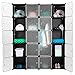 Produktbild Finether Steckschrank Regalsystem Steckregal Steckregalsystem DIY Cube Regal mit Türen | Wohnregal Stehregal Standregal Schuhschrank Aufbewahrungsregal 183 x 147 x 37 cm