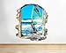 Produktbild tekkdesigns Q637 Windsurf Sea Sport Cool Living Fenster Wand Aufkleber 3D Kunst Aufkleber Vinyl Raum