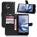 Produktbild Moto Z Play Schutzhülle, Wrcibo PU Leder Wallet Case Folie Bookstyle Tasche Flip Cover Schutzhülle Lederhülle Handyhülle für Moto Z Play (Schwarz)