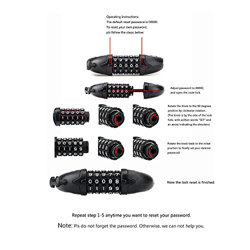 Fahrradschloss Kettenschloss Motorrad Schloss für Fahrräder Skiausrüstung und Rollstühle