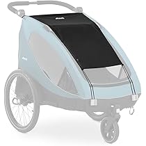 Rimorchio Bici Bambini Hauck Dryk Duo - Passeggino 2 In 1 Per Gemelli Fino 22kg | Pieghevole Con Luce - Foto 4