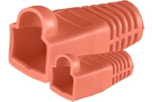 Splinktech Safekom 10x Set Of Packs RJ45 Network Ethernet Cat5e Cat5 Cat 5e CAT6 Cat6e 8P8C UTP STP Gold Plated LAN Cable Plug Crimp Ends Connector Plugs & 10 Pcs RJ45 Crimp End Boots