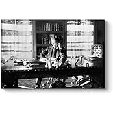 Atat&uuml;rk Kitap Okurken Tablosu 75 x 50
