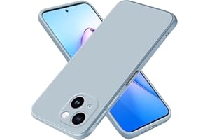 EASSGU Custodia per iPhone 15 (6.1" Inches), Cover Morbida in Silicone TPU - Blu fumo