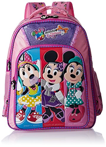 Minnie Polyester 16 Inch Purple and Pink Childrens Backpack (Age group :6-8 yrs) RS.525.15 (71.00% Off) - Amazon