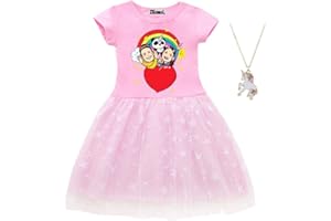 ZKomoL Youtuber Bambina Abbigliamento Vestito Bambina Vestitome Maglietta Bambina