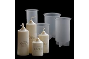 ‎EPODA Epoda Kerzenformen Zum GießEn Silikon-Kerzenform, Stumpenkerzen Formen, KerzengießForm Silikon 4 Stück