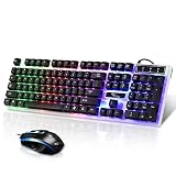 #10: Keyboard and Mouse Combo, Pictek LED Wired Gaming Keyboard Mouse Set Illumination Backlit Keyboard for Computer Gamer Gaming Accessories #10: Keyboard and Mouse Combo, Pictek LED Wired Gaming Keyboard Mouse Set Illumination Backlit Keyboard for Computer Gamer Gaming Accessories