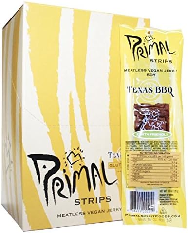 Primal Vegan Jerky | Soy - Texas Barbecue Jerky | 2 x 28g