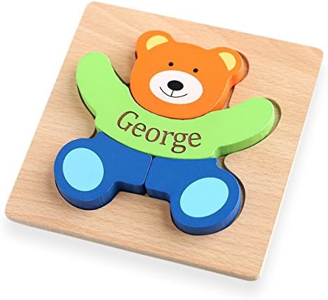 Wooden Teddy Toy Puzzle (Optional Personalisation)