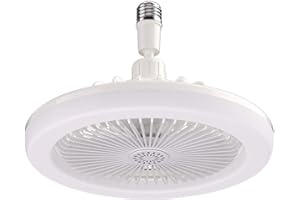 BomKra Deckenventilator mit Beleuchtung 30w, LED Deckenleuchte mit Fernbedienung,Timer,3 Farbige Dimmbare,3 Geschwindigkeiten,Silent Deckenventilator Lampe für Schlafzimmer Wohnzimmer (Gelb)