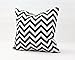 LAAT Simple Geometric Decorative Wavy Patterns Pillow Case Cushion Cover for Sofa - 20 x 20 Inches/ 50*50cm (Black-L)