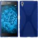 Produktbild PhoneNatic Case für Sony Xperia Z5 Premium Hülle Silikon blau X-Style + 2 Schutzfolien