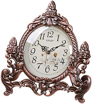 European-style Metal Clock Living Room Clock Bookcase Countertop Bells Silence Quartz Clock