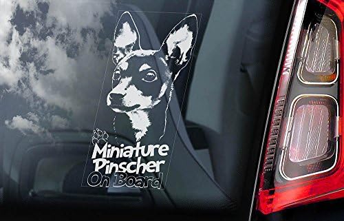 Miniature Pinscher - Car Window Sticker - Dog Sign - External Printed - V03