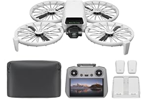 DJI Flip Fly More Combo (RC 2 Fernsteuerung mit Bildschirm) – Mini Drohne mit Kamera 4K, Handstart, Autom. Rückkehr, Intelligent Flight, Follow-Me, 13 km HD-Übertragung, 3 Akkus für 93 Min Flugzeit