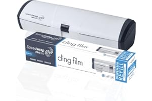 PROWRAP | Speedwrap Pro 300 | High Quality Dispenser with Cutter Including Cling Film, Foil or Parchment Kit for Kitchen | Includes 1 Roll | Environment-Friendly Food Wrap Solution | 30 CM