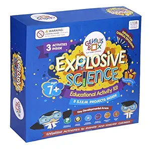 Genius Box - Play some Learning Explosive Science 3 Activity Kit for 7 Years and Up: DIY Kit, Educational Toy, Educational Kit, STEM Toy, Science Experiment, Learning Kit
