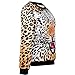 THENICE Women's Sport Pullovers Couples Sweater Sweatshirt Fashion T-shirt (Leopard)