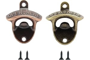 SIXFOLO ManYing Clásica Abrebotellas de cerveza montado en la pared, Metal Abrebotellas montado en la pared para cocina, bar, patio Regalos para hombres amantes de la cerveza